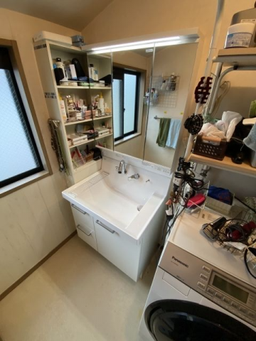 洗面化粧台交換工事　東京都練馬区　AR3H-755SY-set3-YS2H