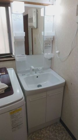 洗面化粧台交換工事　埼玉県本庄市　FTV1N-605SY-W-VP1W