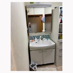 洗面化粧台交換工事　神奈川県鎌倉市　LDSWB075BAGEN1-C - Before
