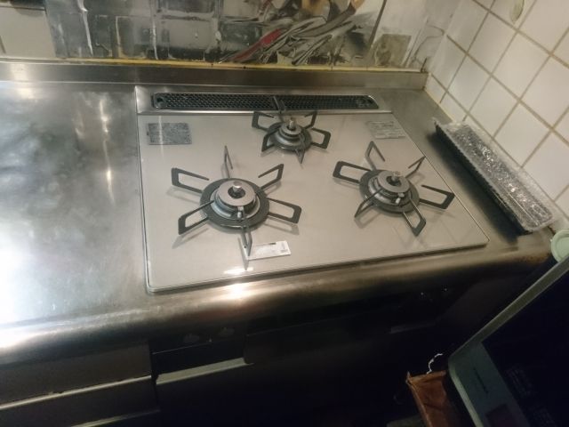 ビルトインガスコンロ交換工事　東京都新宿区　N3WS5PWAS6STE-13A - After