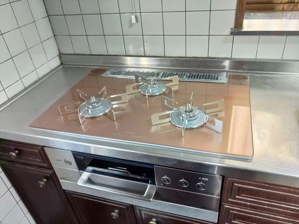ビルトインガスコンロ交換工事　山梨県韮崎市　RHS71W30E12RCSTW-LPG