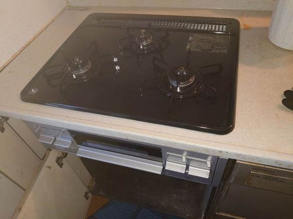 ビルトインガスコンロ交換工事　神奈川県鎌倉市　PKD-N34V-13A