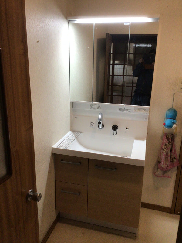 洗面化粧台交換工事　福島県福島市