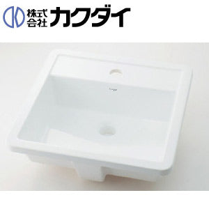 洗面器単品[オーバーカウンター式][角形][水栓取付穴径:φ35][中央1ヶ所][Luju]
