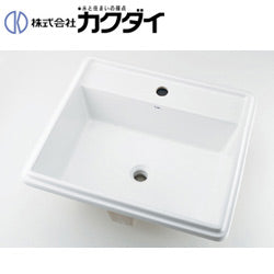 洗面器単品[オーバーカウンター式][角形][水栓取付穴径:φ35][中央1ヶ所][Luju]
