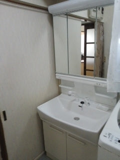 洗面化粧台取り替え工事　/止水栓交換工事　東京都西東京市　LSAB-70A-LCM-753HW