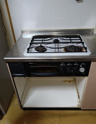 ビルトインガスコンロ レンジフード交換工事　東京都葛飾区　NFG7S21MBA - Before