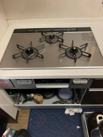 ビルトインガスコンロ交換工事　東京都立川市　RS71W27U12DGVW-13A