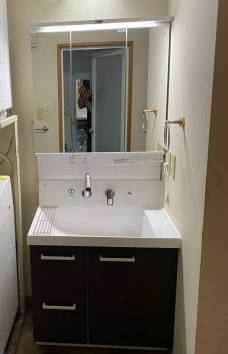 洗面化粧台交換工事　神奈川県逗子市　AR3H-755SY-D-VR1H - After