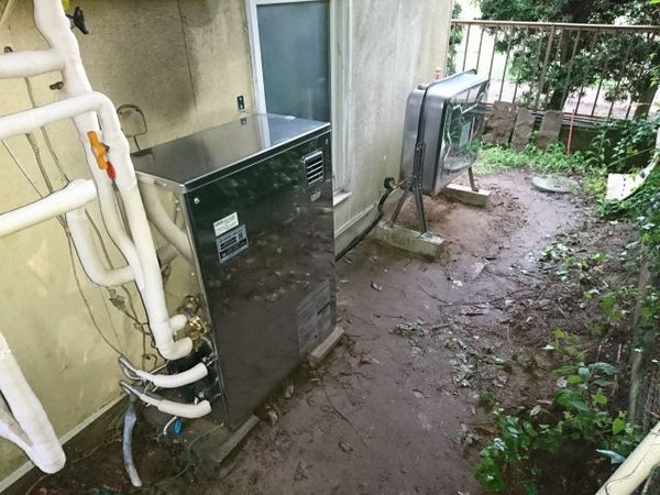 石油給湯器交換工事　千葉県山武郡九十九里町　KIBF-4565MA