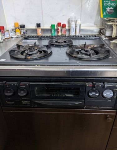 ビルトインガスコンロ交換工事　神奈川県川崎市麻生区　PKD-N34V-13A - Before