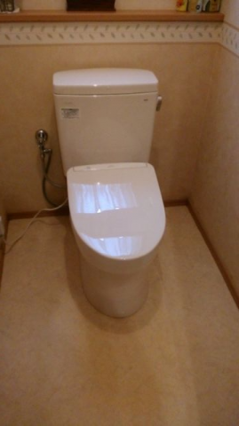 トイレ交換工事　静岡県島田市　TCF4713R-SC1