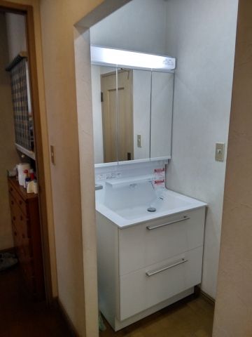 洗面化粧台交換工事　神奈川県横浜市戸塚区　LDSFA075BCGAN1A - After