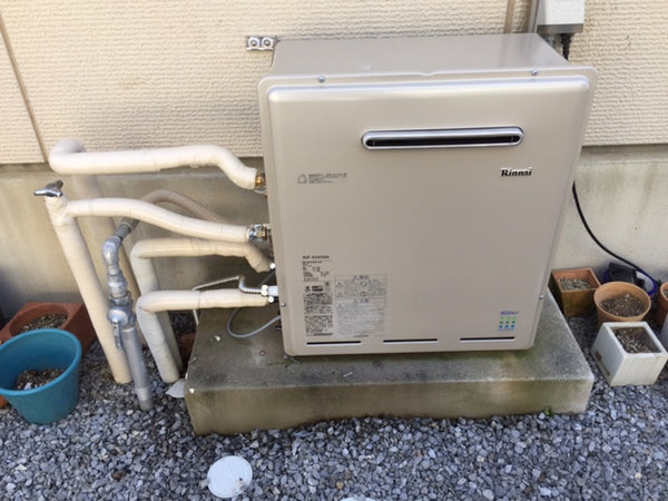 給湯器交換工事　滋賀県彦根市　RUF-E2405AG-set-LPG