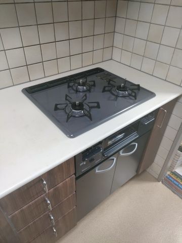 ビルトインガスコンロ交換工事　東京都東村山市　RS31M5H2SBW-13A