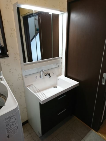 洗面化粧台交換工事　千葉県千葉市緑区　AR3FH-755SY-LD2H
