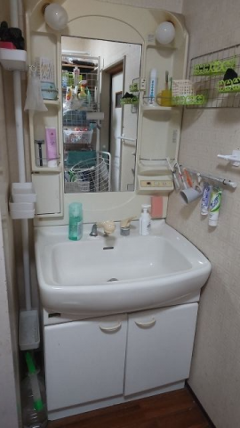 洗面化粧台交換工事　香川県高松市　AR3H-755SY-set3-VR1H - Before