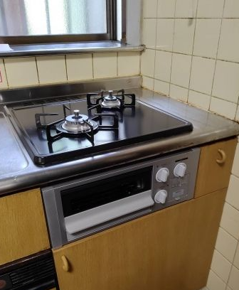 ビルトインガスコンロ交換工事　埼玉県新座市　N2G23KSQ1SV-13A