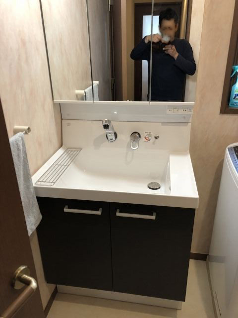 洗面化粧台交換工事　神奈川県横浜市青葉区　AR2N-755SY-U-VR1H - After