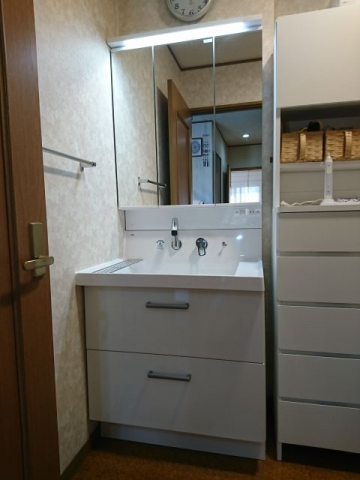 洗面化粧台交換工事　千葉県君津市　AR3FH-755SY-set-YS2H