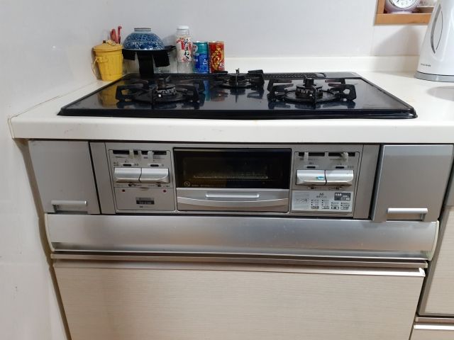 ビルトインガスコンロ交換工事　大阪府泉南市　RHS71W32L23RASTW-13A - Before