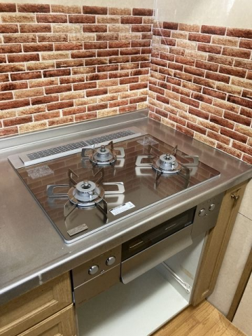 ビルトインガスコンロ レンジフード交換工事　大阪府泉佐野市　N3WU3PWASKSTESC-13A