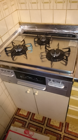 ガスコンロ交換工事 筒井　東京都日野市　N3WN6RWTSKSV-13A