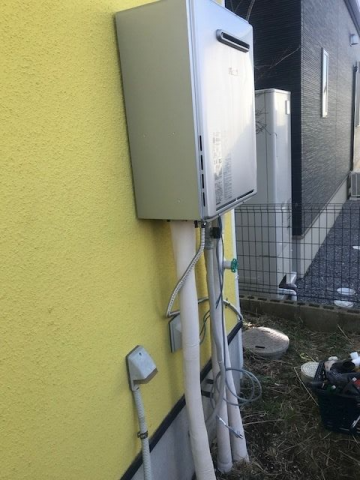ガス給湯器 ビルトインガスコンロ交換工事　千葉県八街市　RUF-E2406SAW-A-set-LPG