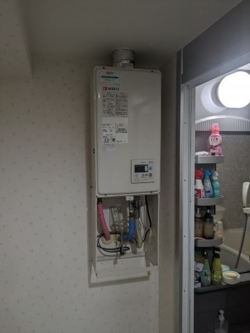 ガス給湯器交換工事　東京都江戸川区　GQ-1637WS-FFA-13A
