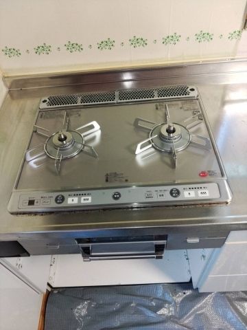 ビルトインガスコンロ交換工事　山梨県北杜市　RHS21W26S11RAV-R-LPG