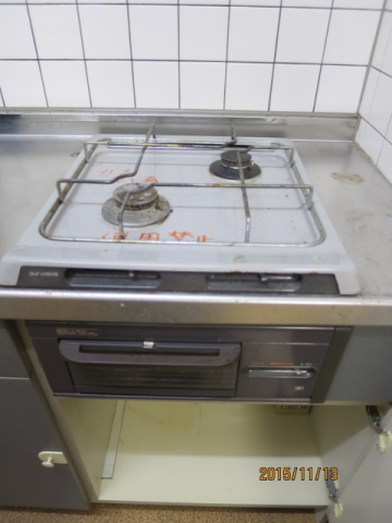 ガスコンロ交換工事　神奈川県横浜市港北区　RB2K2H3SB-13A - Before
