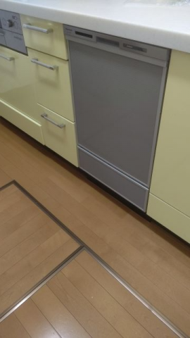 ビルトイン食洗機 蛇口 アクセサリー交換工事　奈良県香芝市　NP-45MD9S-kst10