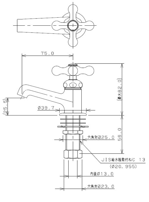 洗面用蛇口[台][単水栓][立水栓][一般地寒冷地共用]