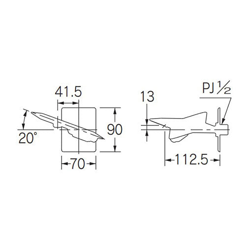 洗面用蛇口 DaReya[壁][単水栓][横水栓][スパウト70mm][手裏剣蛇口][一般地]