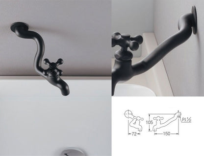 洗面用蛇口 ALTER[壁][単水栓][横水栓][スパウト150mm][にょろ～ん0.3.1][一般地]