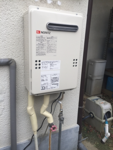 給湯器交換工事　奈良県生駒郡三郷町　GQ-2039WS-LPG