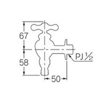 一般用蛇口 アバンギャルド[壁][単水栓][横水栓][スパウト50mm][ガーデンタップ][いちご][一般地寒冷地共用]