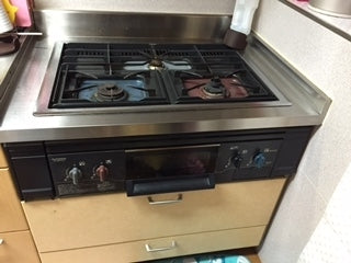 ガスコンロ交換工事　東京都八王子市　RS71W20A30D-VW-13A - Before