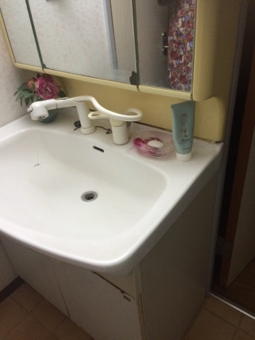 洗面化粧台交換え工事　神奈川県厚木市　N3WN6RWTSKSV-13A - Before