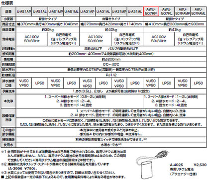 小便器[センサー一体形][壁掛][壁:排水芯265mm][トラップ着脱式][AC100V][塩ビ排水用][ハイパーキラミック][一般地]