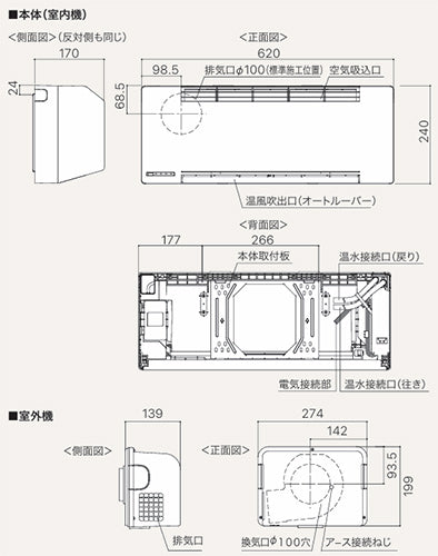 浴室暖房乾燥機 ドライホット[温水式][壁掛型][1室暖房][1室換気][衣類