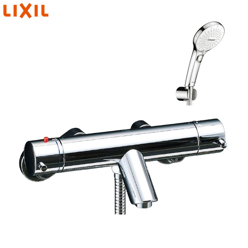 LIXIL 浴室用蛇口 eモダン[壁][洗い場専用][サーモスタット付シャワーバス混合水栓][SPA U][スイッチ付][めっき][吐水口66mm][一般地]