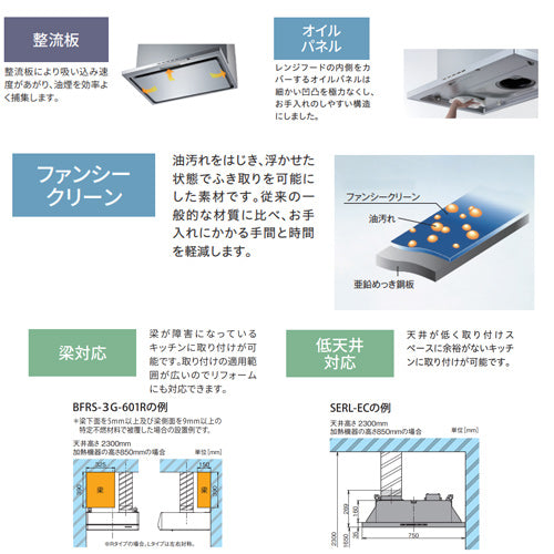 ●レンジフード スタンダードシリーズ[シロッコファン][幅90cm][平型][シルバーメタリック][右排気]