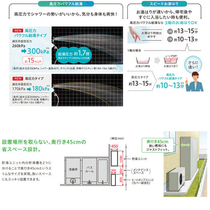 ♪【10年保証付】【工事費込】エコキュート[フルオート][370L][薄型][パワフル高圧][一般地][ホワイト][リモコン脚部カバー][スマイル10]
