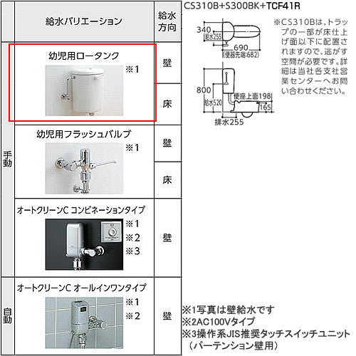 幼児用大便器[床:排水芯255mm][ロータンク][暖房便座][1-2歳児向け]