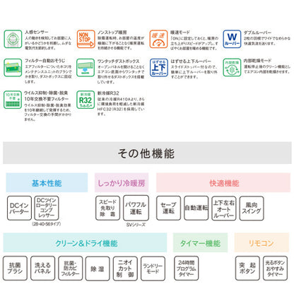 ルームエアコン[SVシリーズ][200V][18畳][5.6kW][2024年モデル]