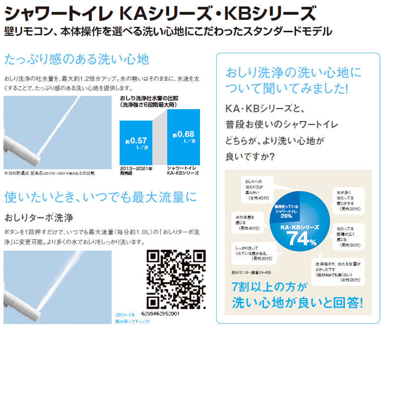 洗浄便座 シャワートイレ KBシリーズ[KB32A][貯湯式][共用サイズ][暖房便座][温風乾燥][手動レバー洗浄]