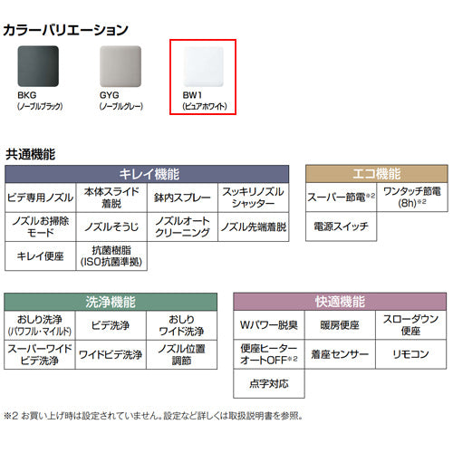 洗浄便座 シャワートイレVA[瞬間式][共用サイズ][暖房便座][手動レバー洗浄][ピュアホワイト]