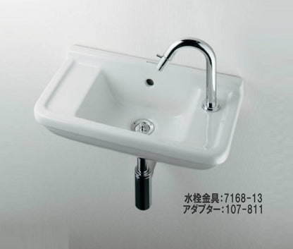 手洗器単品[デュラビット][D-Code][Sieger Design][壁掛式][角形][500×220][水栓取付穴径:φ35][右側1ヶ所]