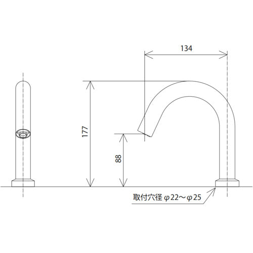 洗面用蛇口 E1700シリーズ[台][センサー水栓][自動水栓][単水栓